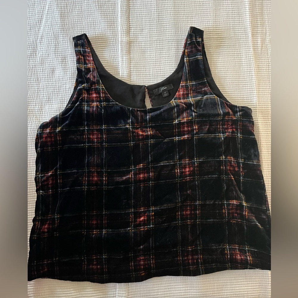 J Crew velvet top